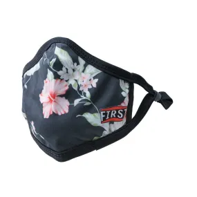 3-Ply Black/Pink Flowers Reusable Non-Medical Breathable & adjustable Ear Loops Face Masks (5-Pcs Pack)