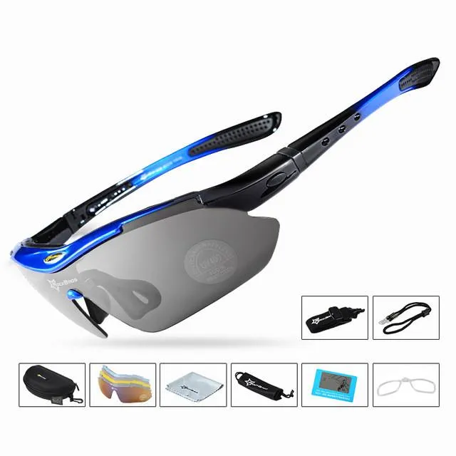 5 lenses Professional Polarized TR90 Sun Glasses