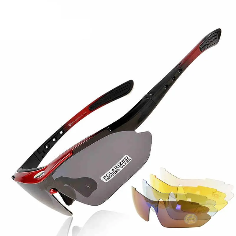 5 lenses Professional Polarized TR90 Sun Glasses