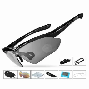 5 lenses Professional Polarized TR90 Sun Glasses