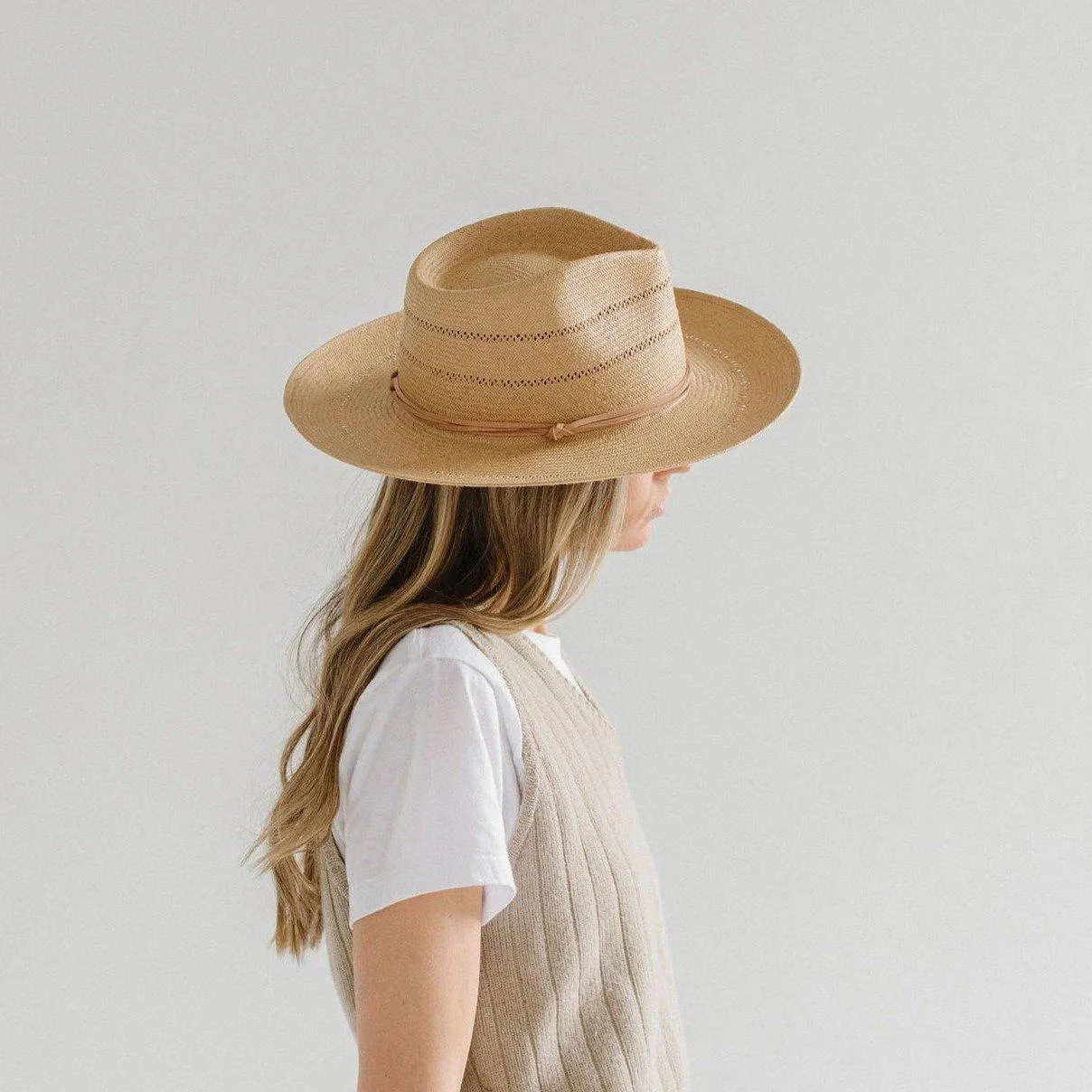 Arlo Straw Teardrop Fedora