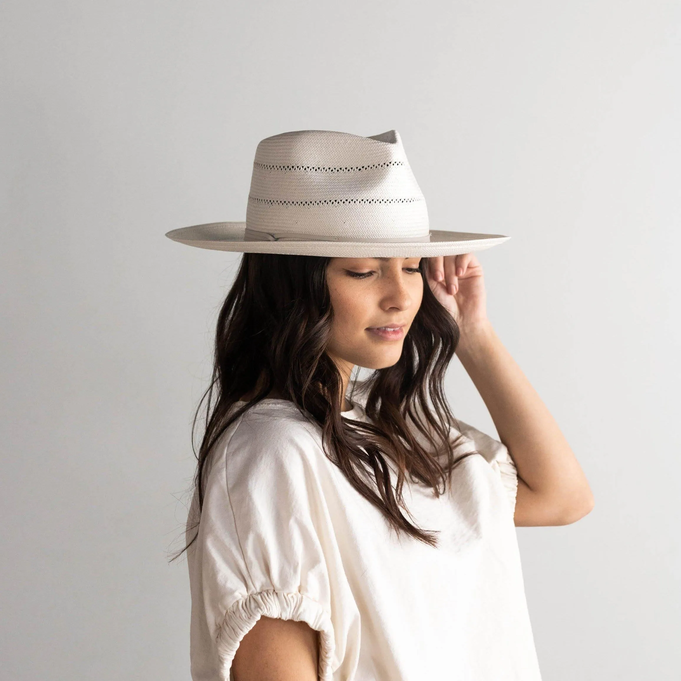 Arlo Straw Teardrop Fedora