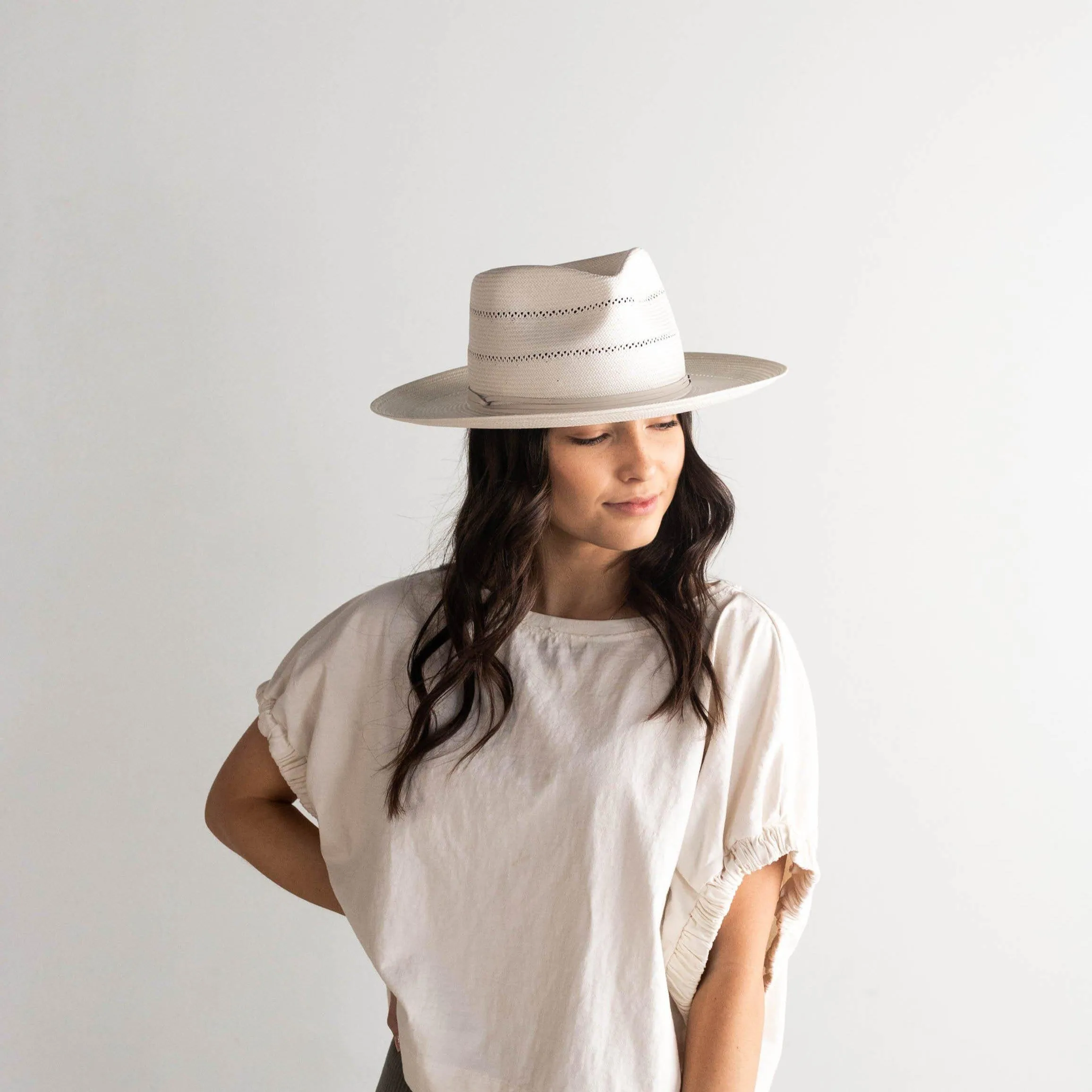 Arlo Straw Teardrop Fedora