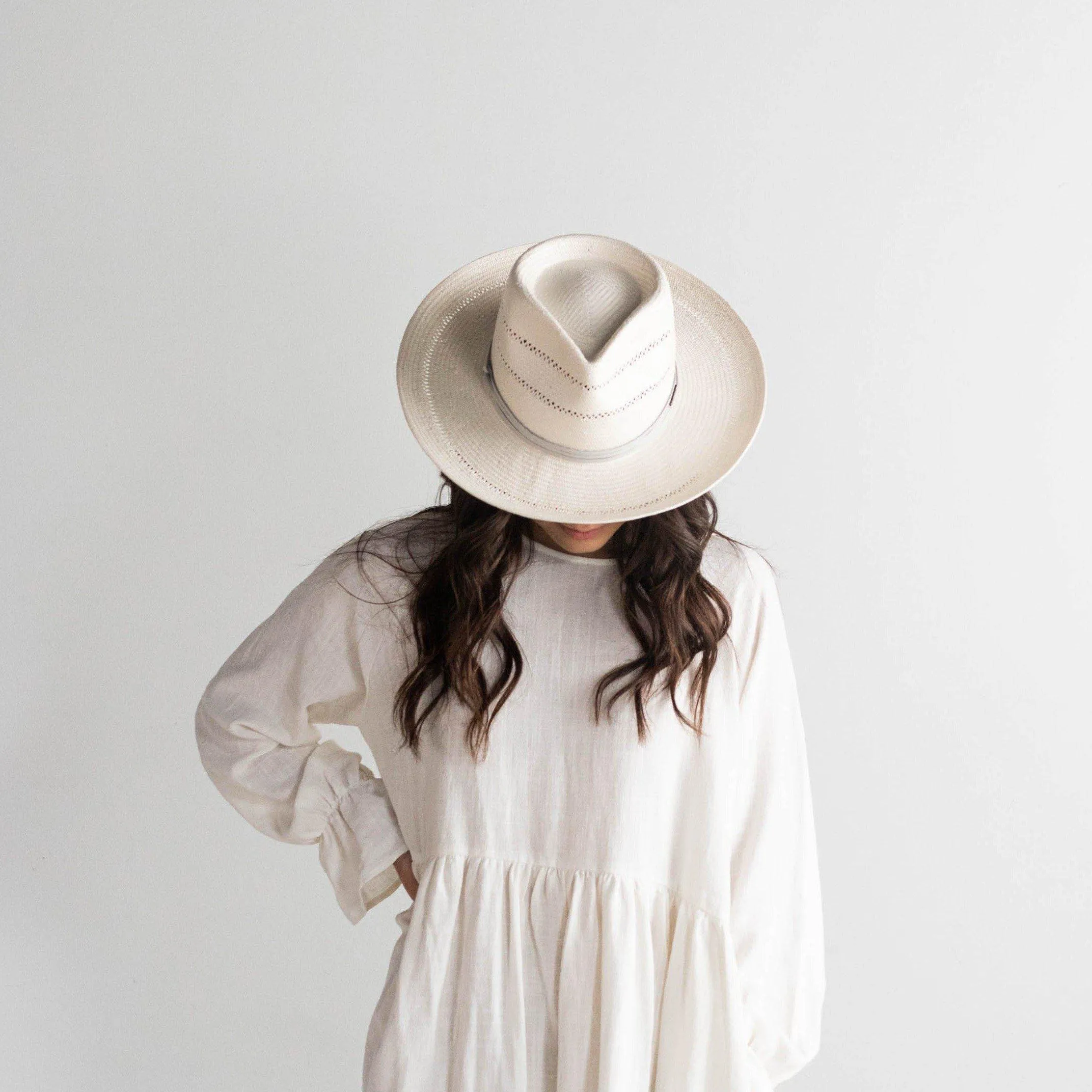 Arlo Straw Teardrop Fedora