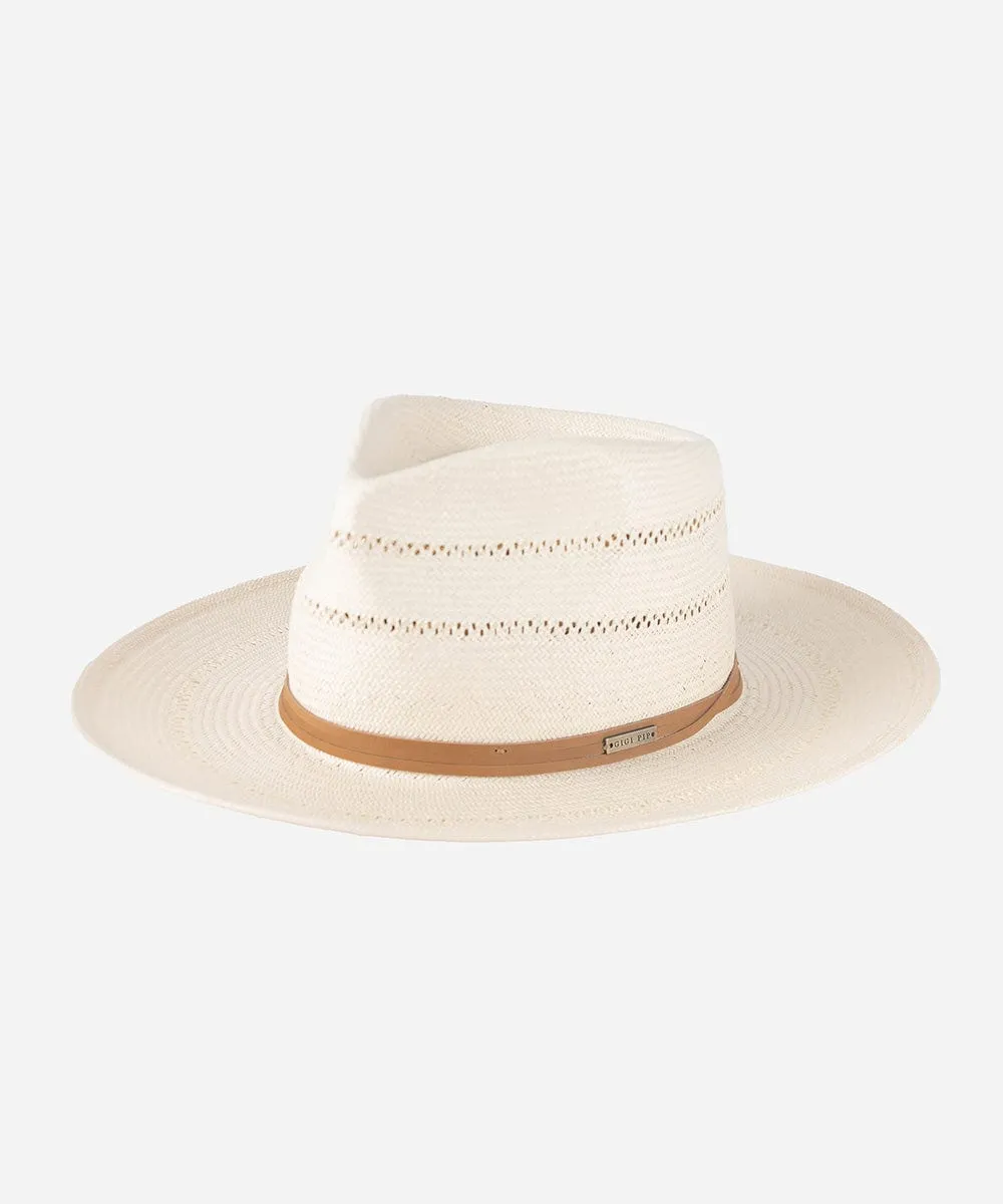 Arlo Straw Teardrop Fedora