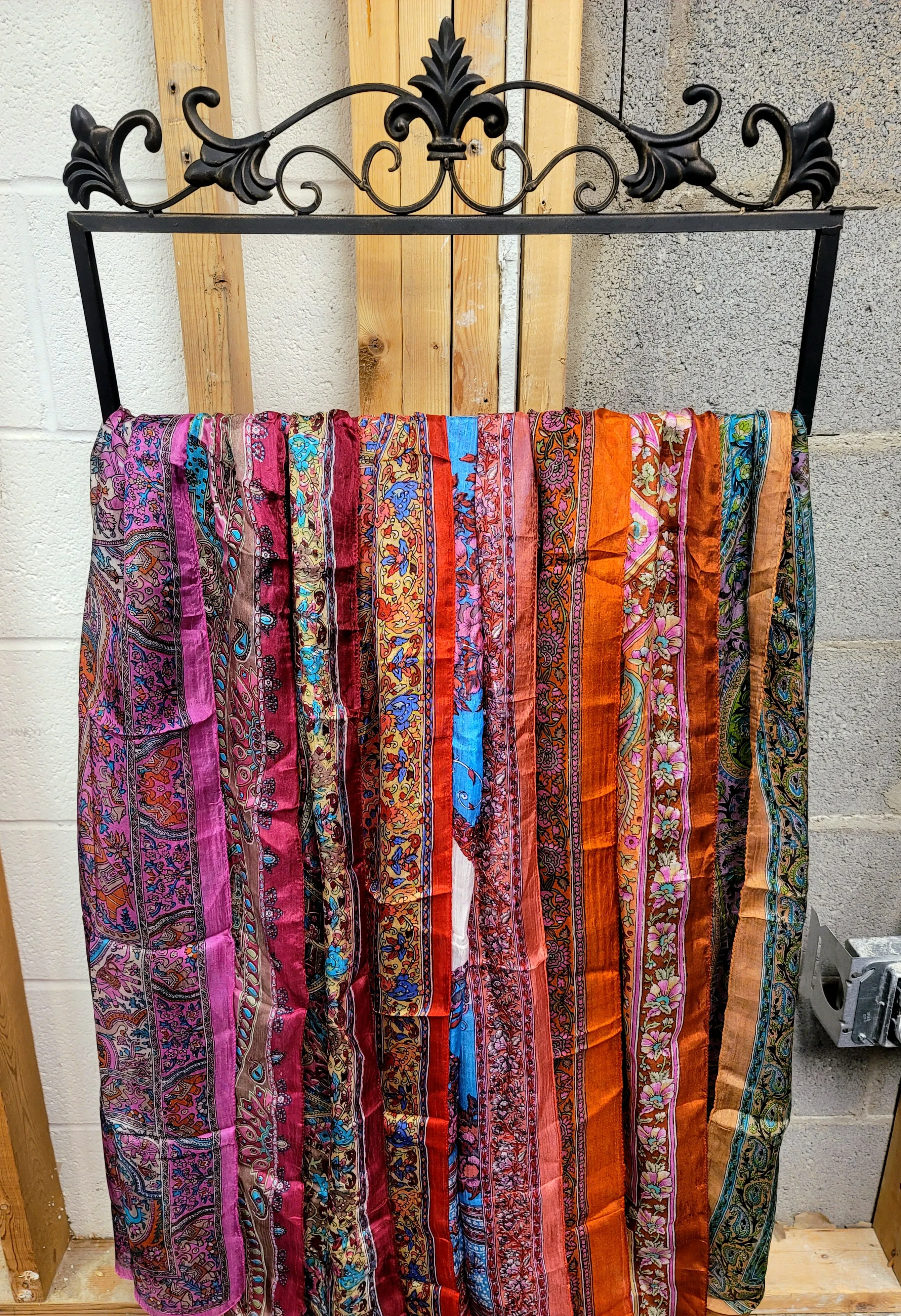 Asst. Colorful Silk Scarves