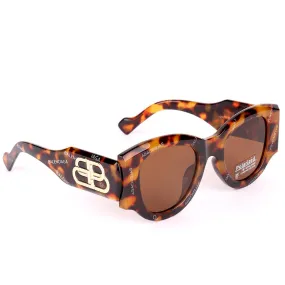 Balenciaga Tortoise Shell-Effect Dynasty Cat-Eyed With Polarized Lens Sunglasses