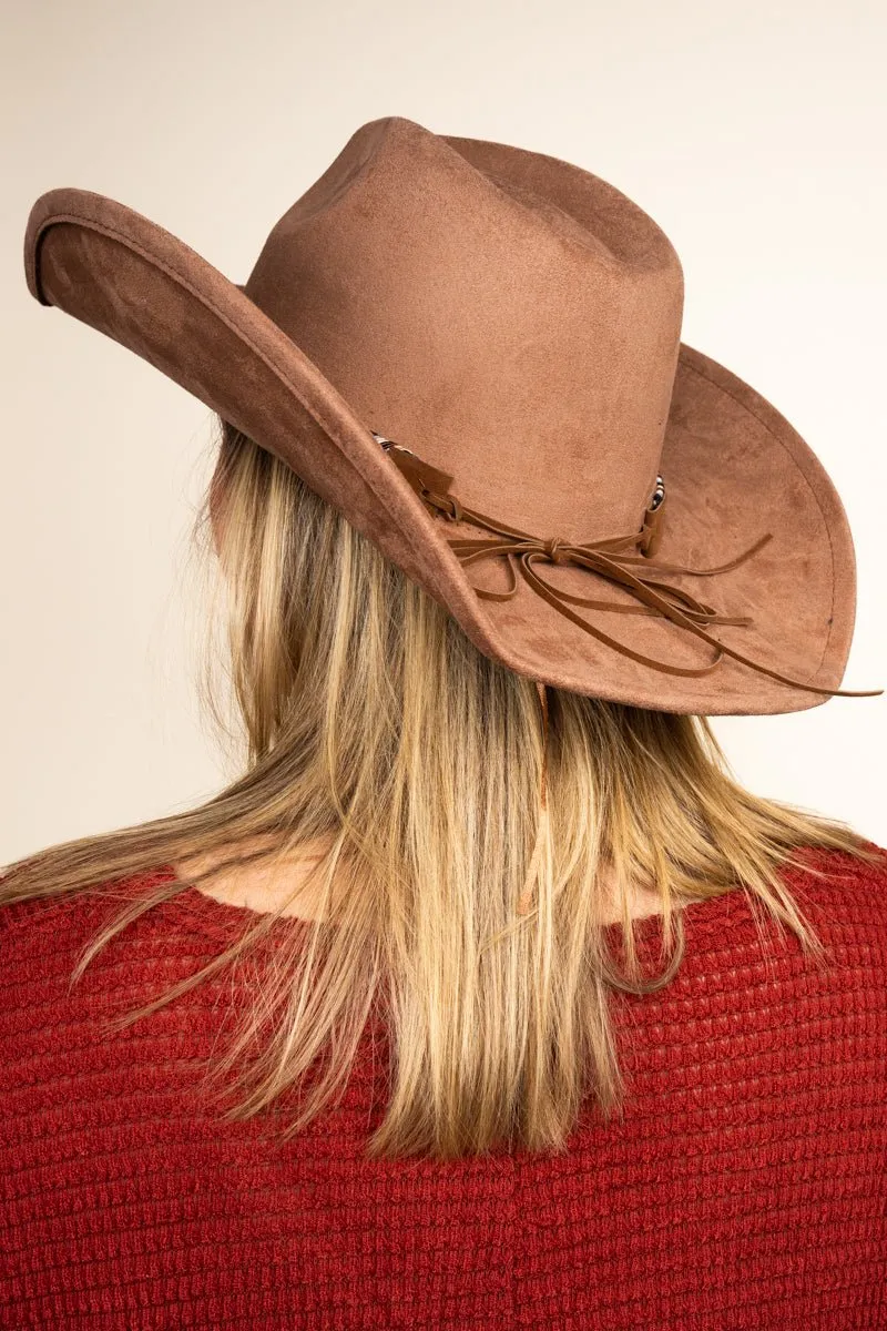 Be Clever Colorado City Camel Faux Suede Fedora