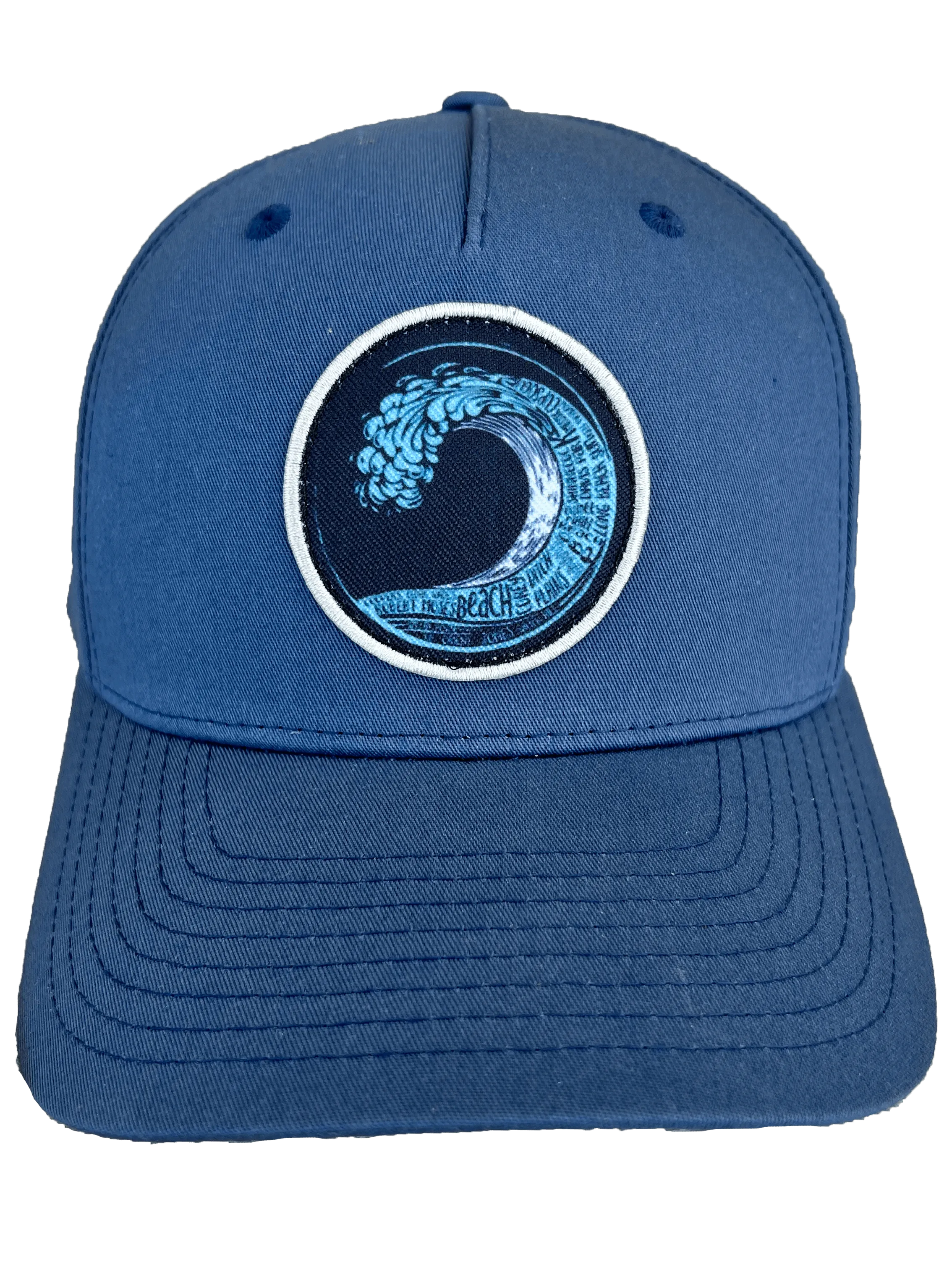 Beach Wave Snapback Hat (Light Navy)