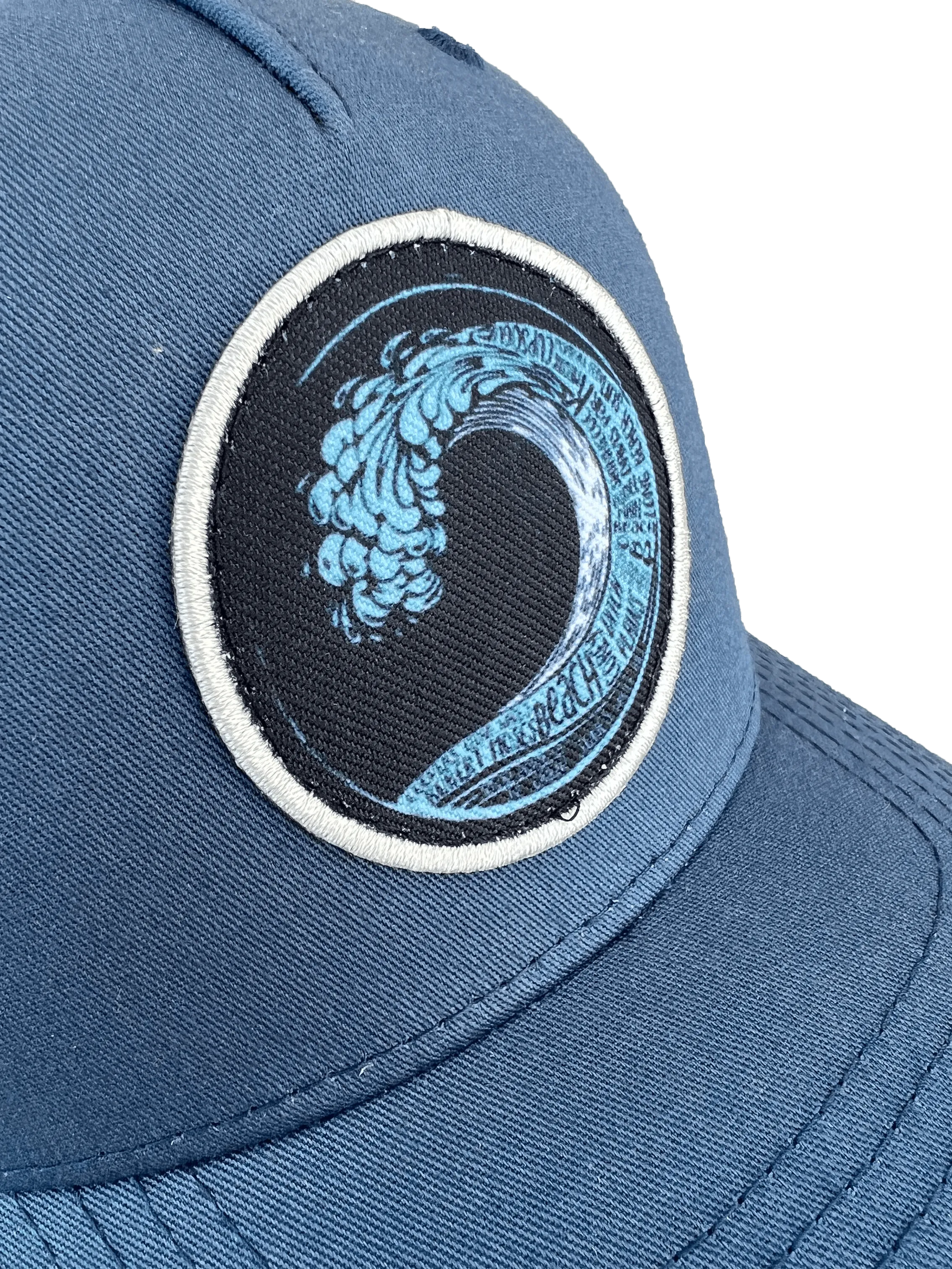 Beach Wave Snapback Hat (Light Navy)