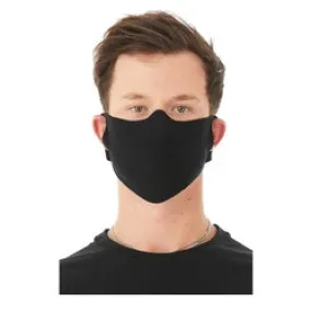 BELLA CANVAS ST323 Lightweight Fabric Face Cover, One-Size, Heather CVC, Black, Disposable