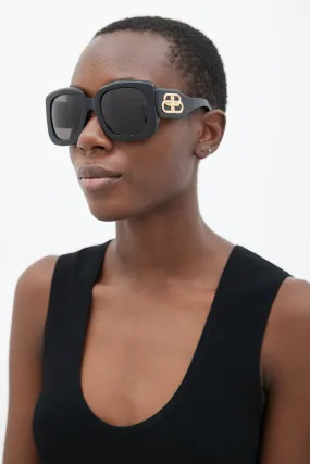 Black BB0069S Oversized Square Sunglasses