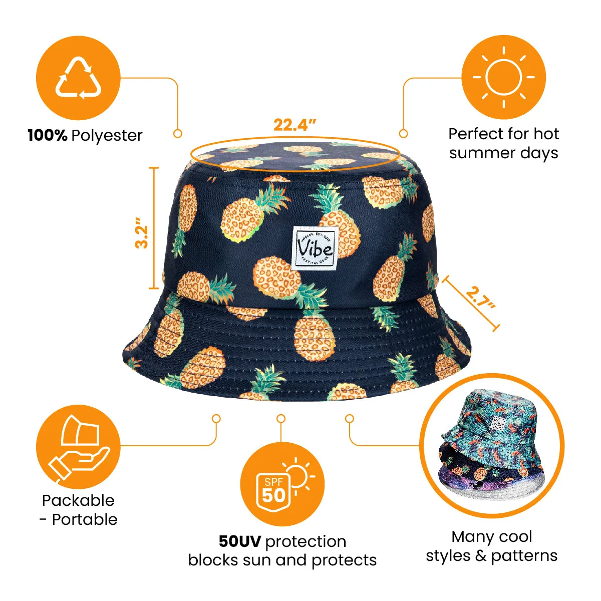 Bucket Hat - Pineapple