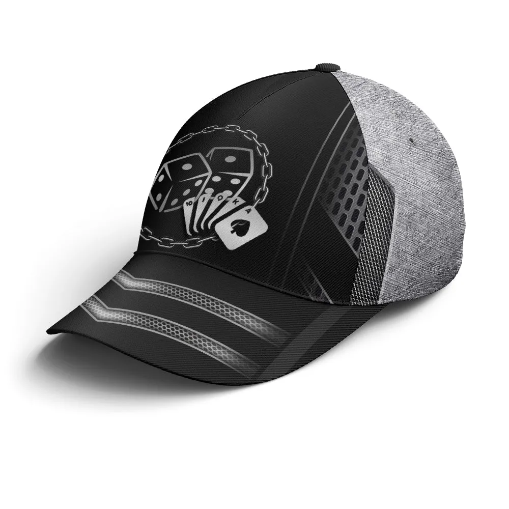 Card And Dice Metallic Baseball Cap Coolspod