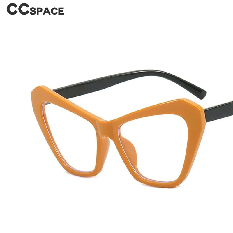 CCspace Women's Full Rim Oversized Cat Eye Acetate Frame Eyeglasses 54494