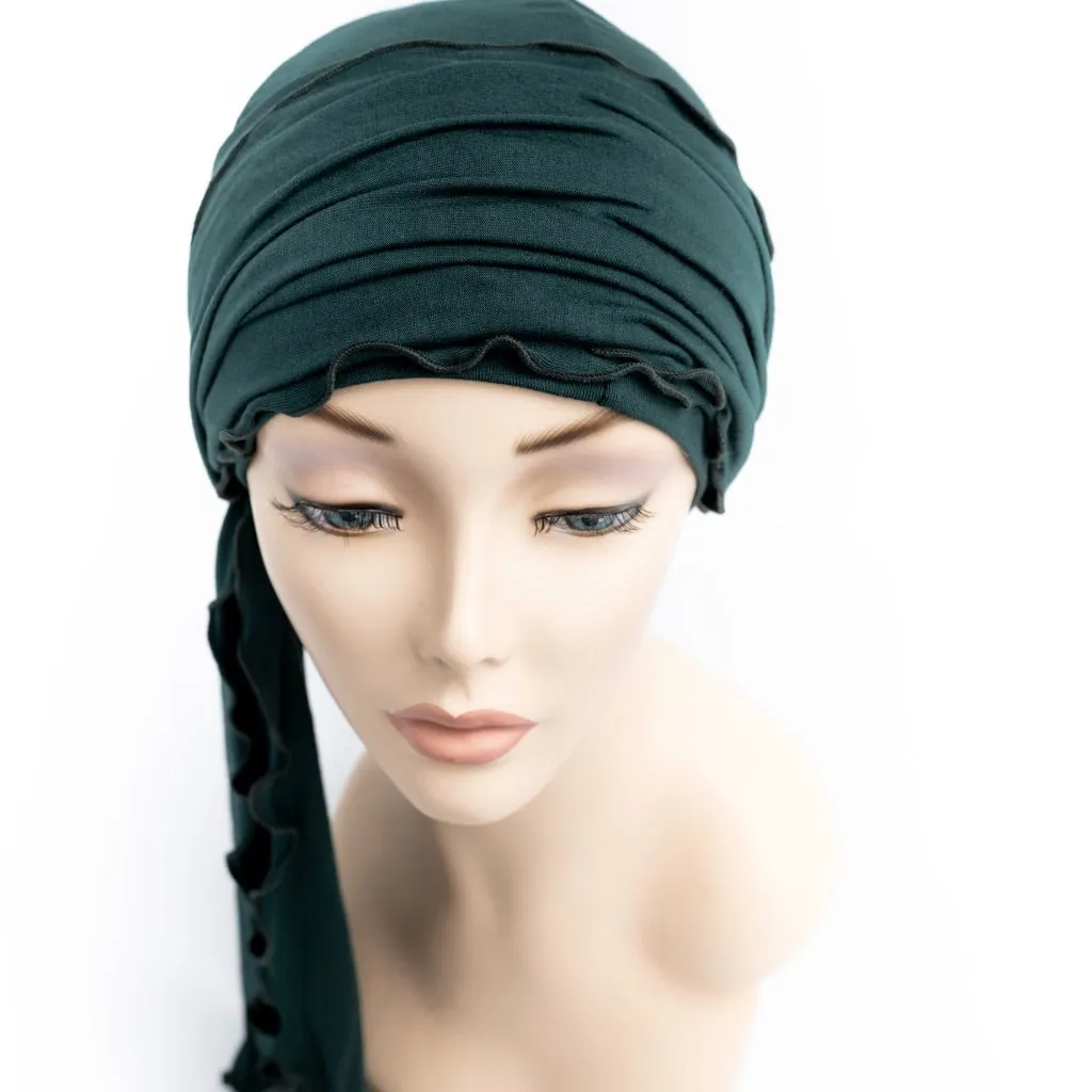 Chemo Alopecia Head Wrap Bottle Green