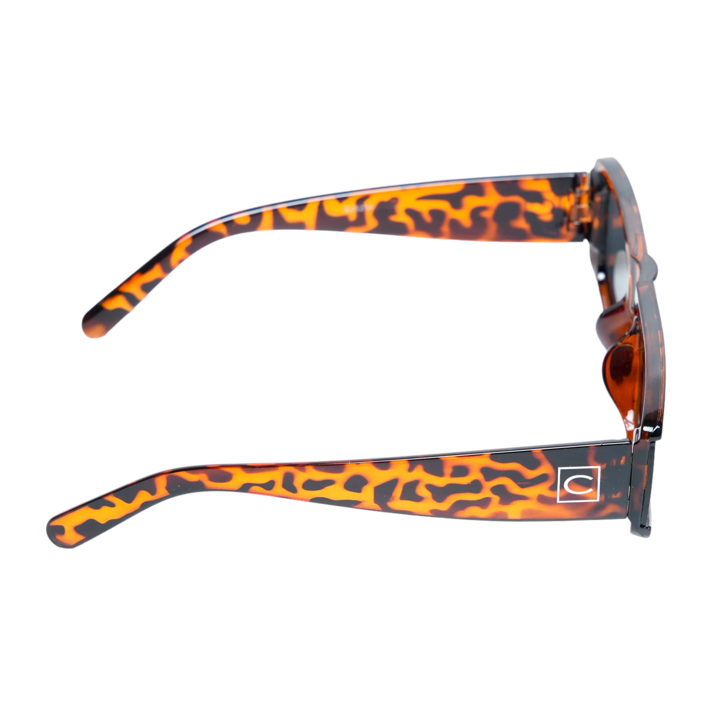 Chokore Rectangular Sunglasses with Thick Temple (Leopard)