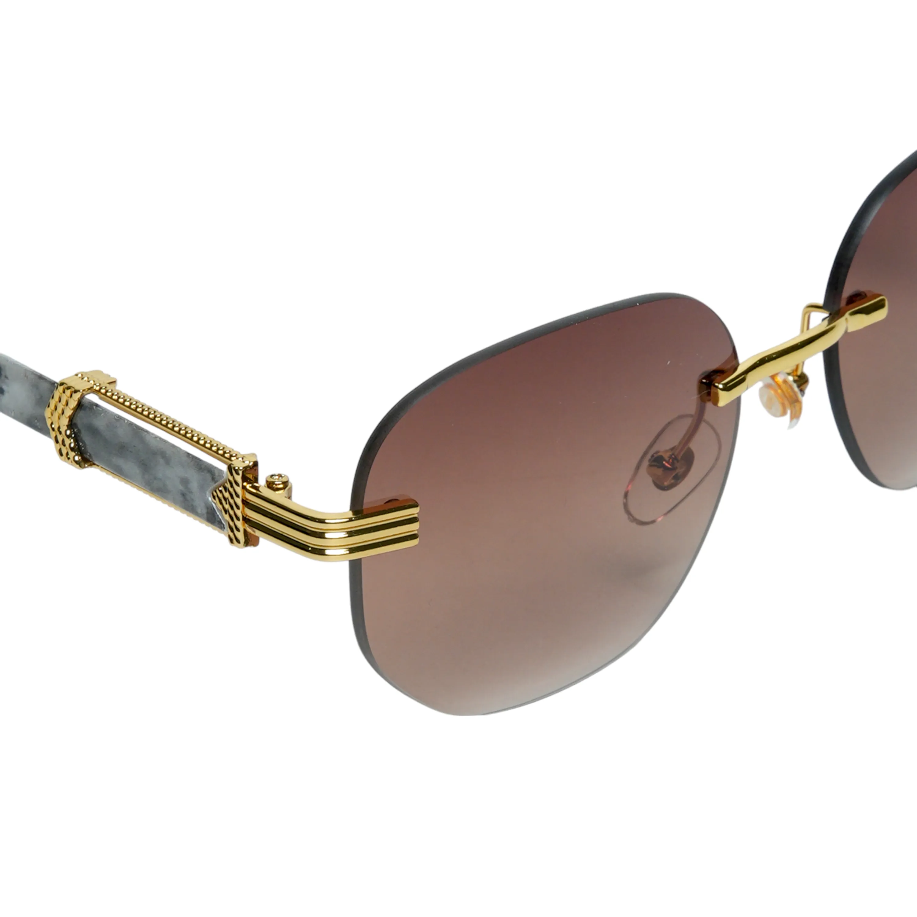 Chokore Rimless Carter Sunglasses( Brown)