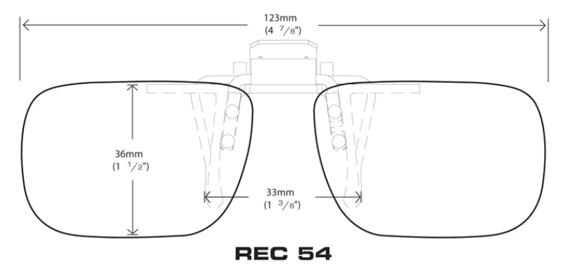 Cocoons Flip-Ups Rectangle 54 Polarized Copper (LF401C)