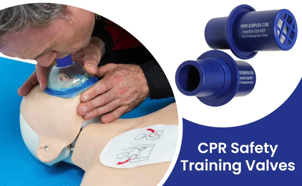 CPR Training Valves, Royal Blue (Pack Of 10)