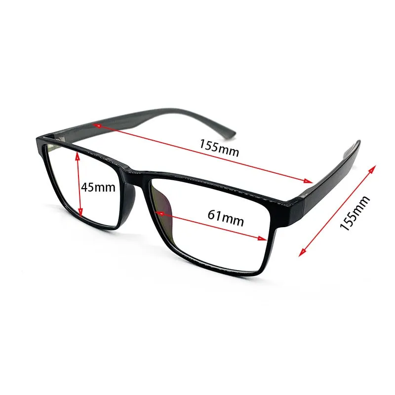 Cubojue Unisex Full Rim Oversized Square Tr 90 Titanium Presbyopic Reading Glasses 2257p