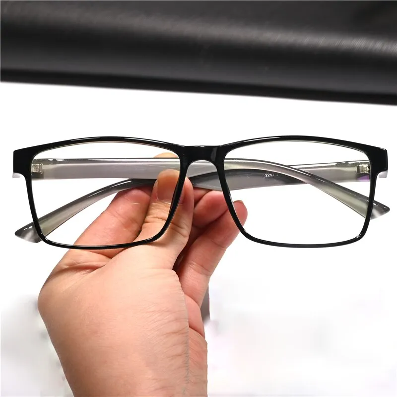 Cubojue Unisex Full Rim Oversized Square Tr 90 Titanium Presbyopic Reading Glasses 2257p