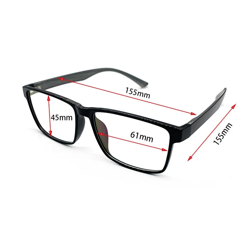 Cubojue Unisex Reading Glasses 155mm Oversized Tr 90 Big Full Rim