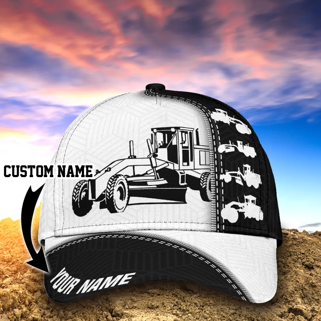 Custom Heavy Equipment Classic Cap For Men And Women, Excavator 3D Full Printed Baseball Cap Hat, Excavator Cap Hat