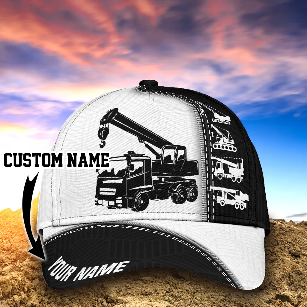 Custom Heavy Equipment Classic Cap For Men And Women, Excavator 3D Full Printed Baseball Cap Hat, Excavator Cap Hat