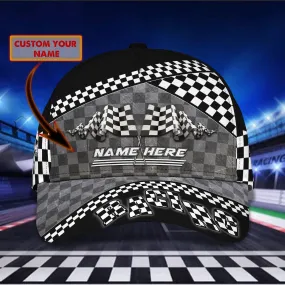 Custom With Name 3D Full Printed Baseball Cap For Racer, Racer Cap, Racing Hat For Men And Women