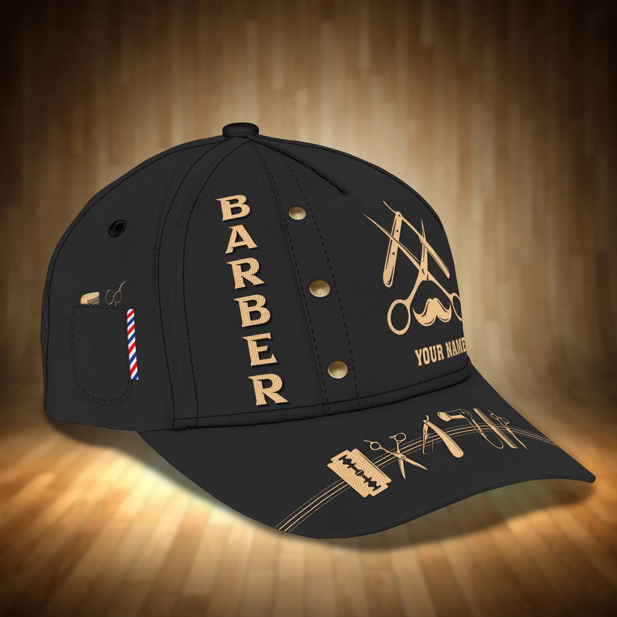 Customized 3D All Over Printed Baseball Cap Hat For Barber Men And Women, Barber Cap, Barber Hat, Gift For Barber