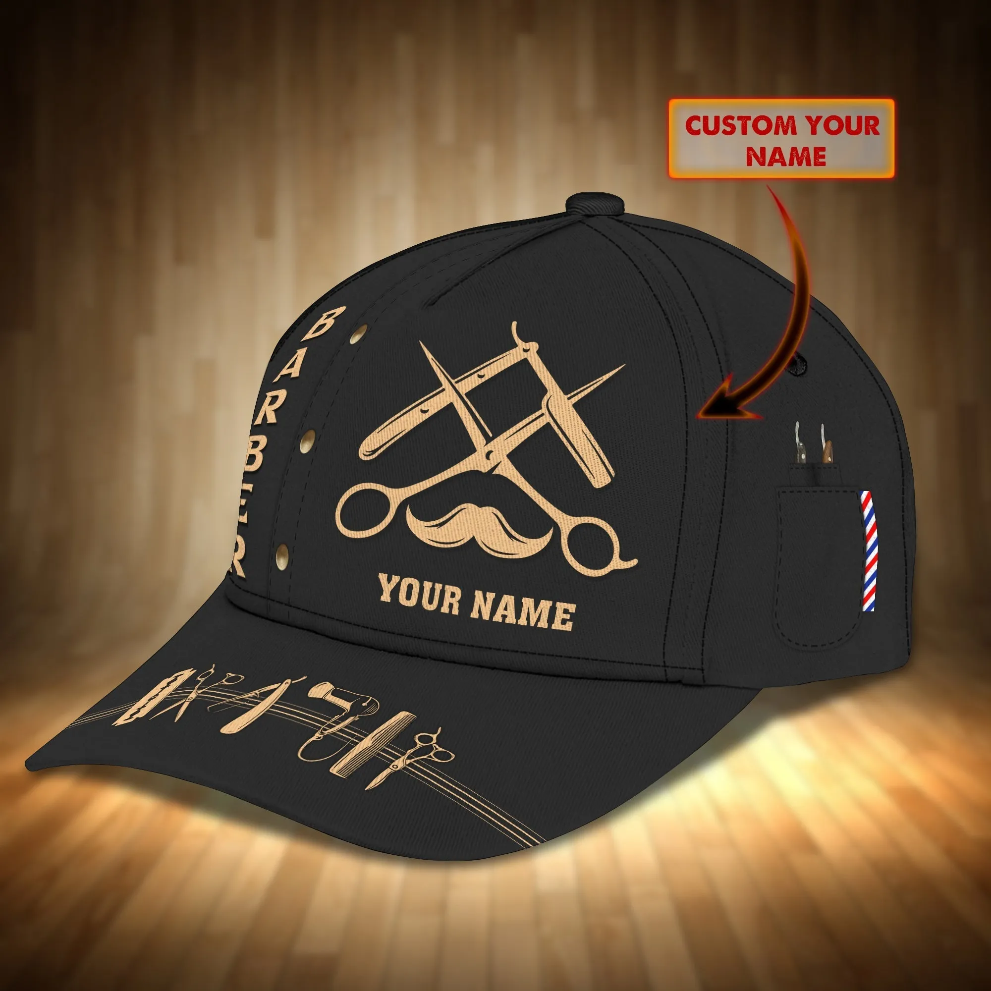 Customized 3D All Over Printed Baseball Cap Hat For Barber Men And Women, Barber Cap, Barber Hat, Gift For Barber