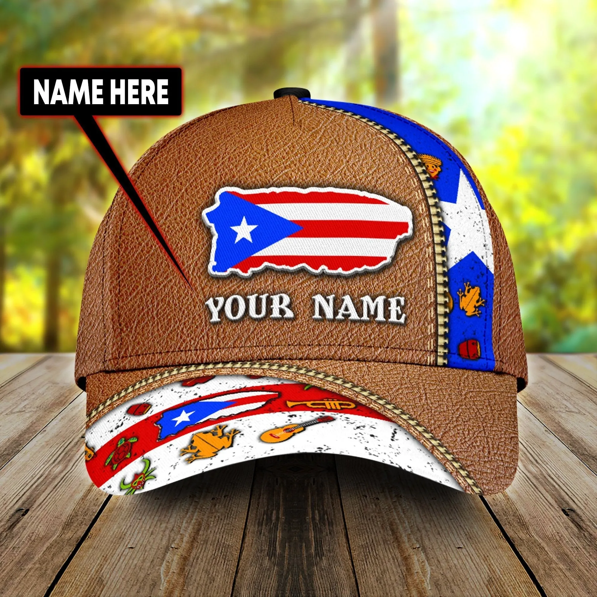 Customized Puerto Rico Cap, Classic Cap Hat For Puerto Rico Friends