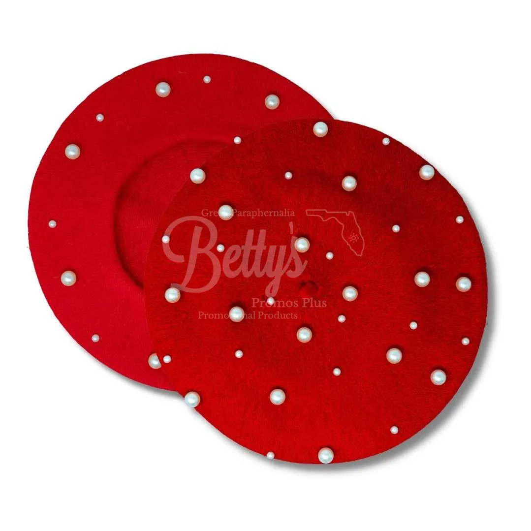 Delta Sigma Theta ΔΣΘ Pearl Beret Wool Tam