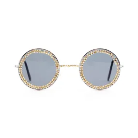 Diamonte Round Glasses