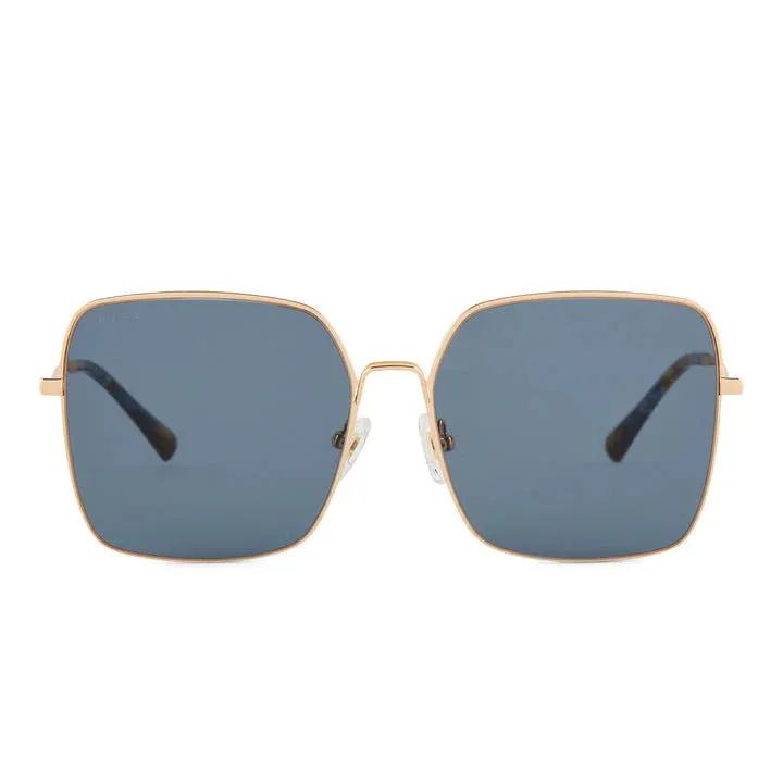 DIFF Clara Sunglasses - Gold   Grey Polarized