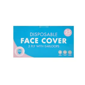 Disposable Face Masks Pink 3 Ply 25 Pk