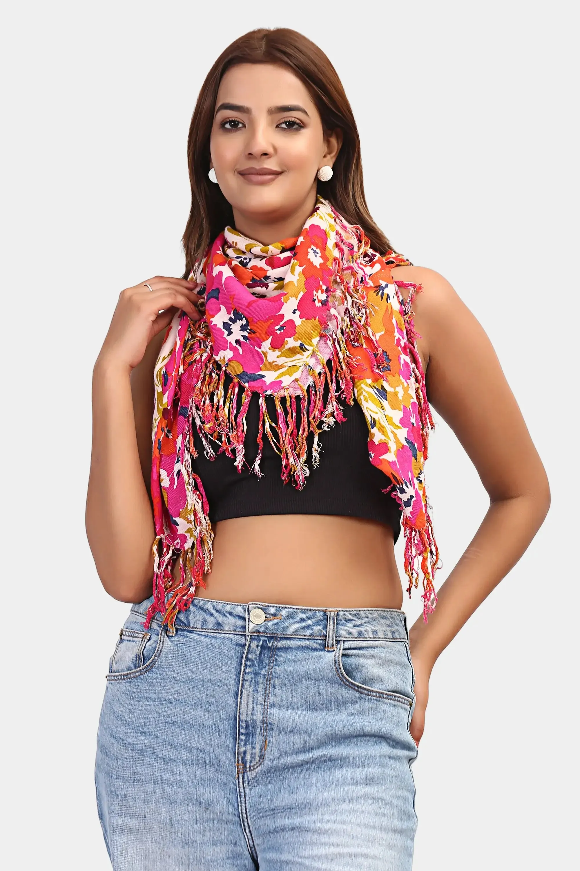 Eclectic Floral Wrap Bandana