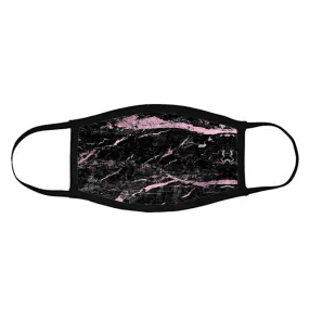 Face Mask -Set Of 2 Protective Masks -Black Pink Marble