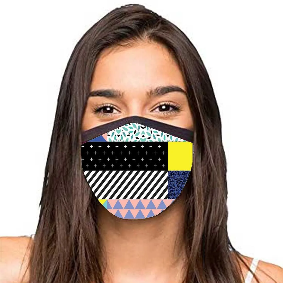 Face Masks Reusable Washable Set Of 2 -Geometric_Pattern