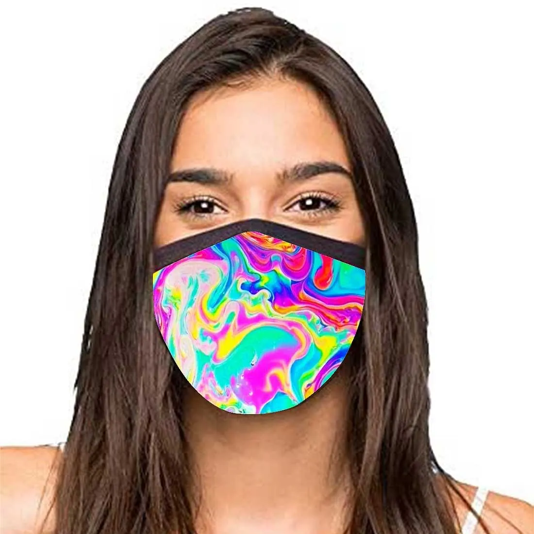 Face Masks Reusable Washable Set Of 2 -Oil_watercolor