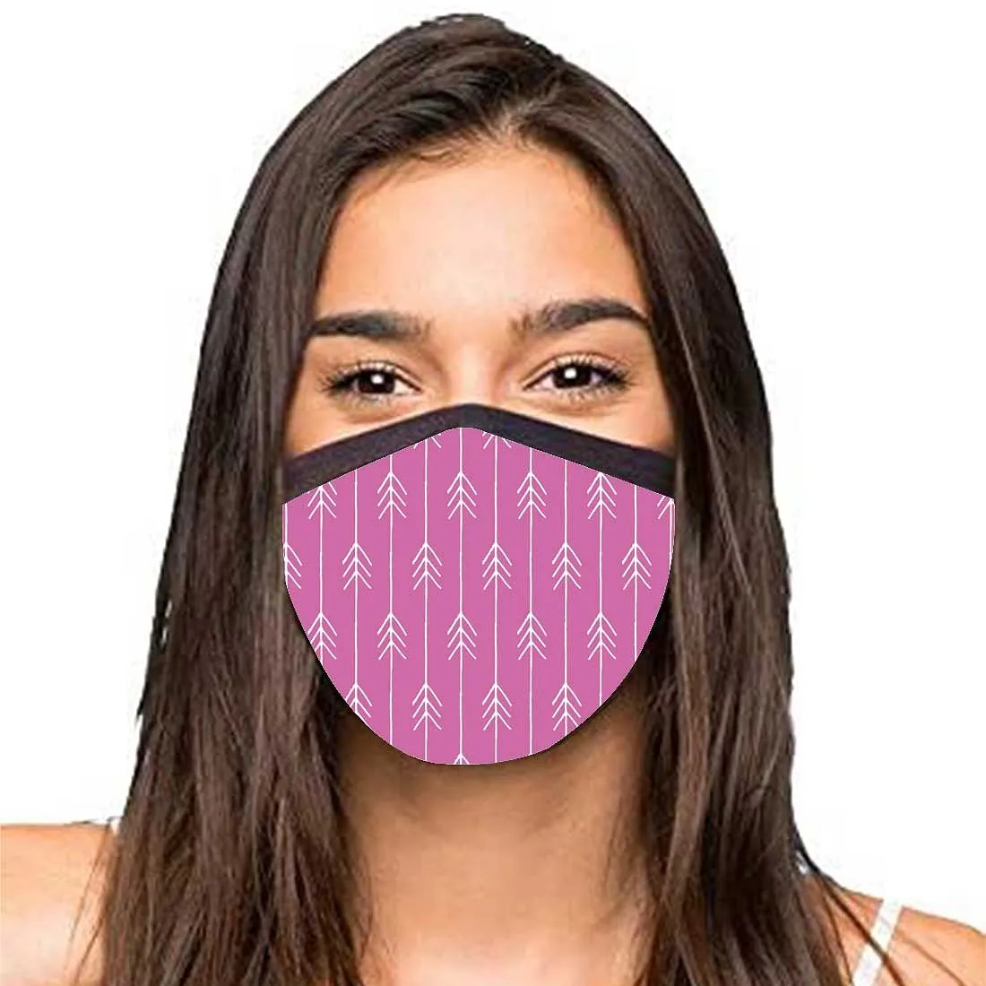 Face Masks Reusable Washable Set Of 2 -Pink_arrows