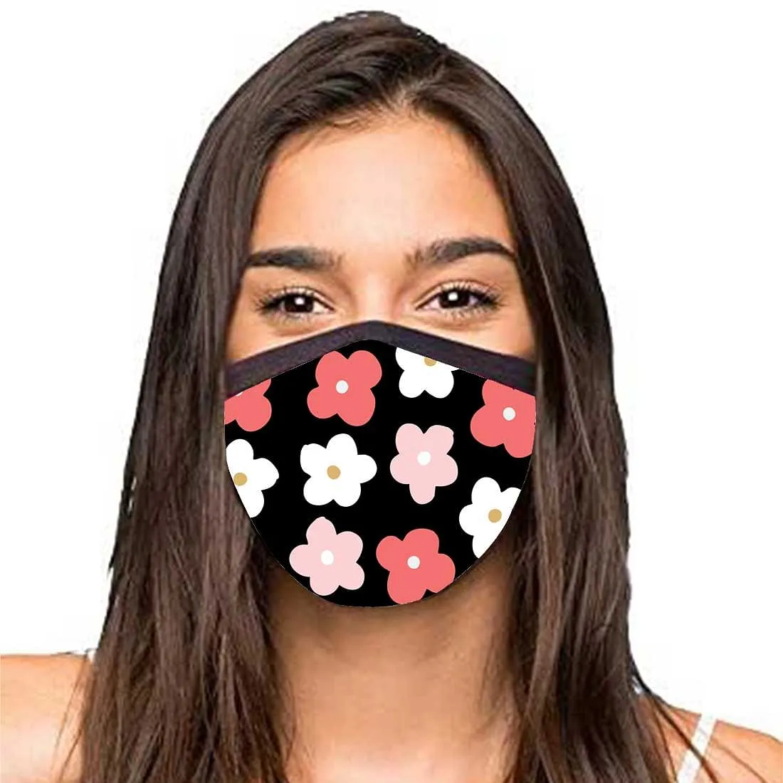 Face Masks Reusable Washable Set Of 2 -Pinkflowers