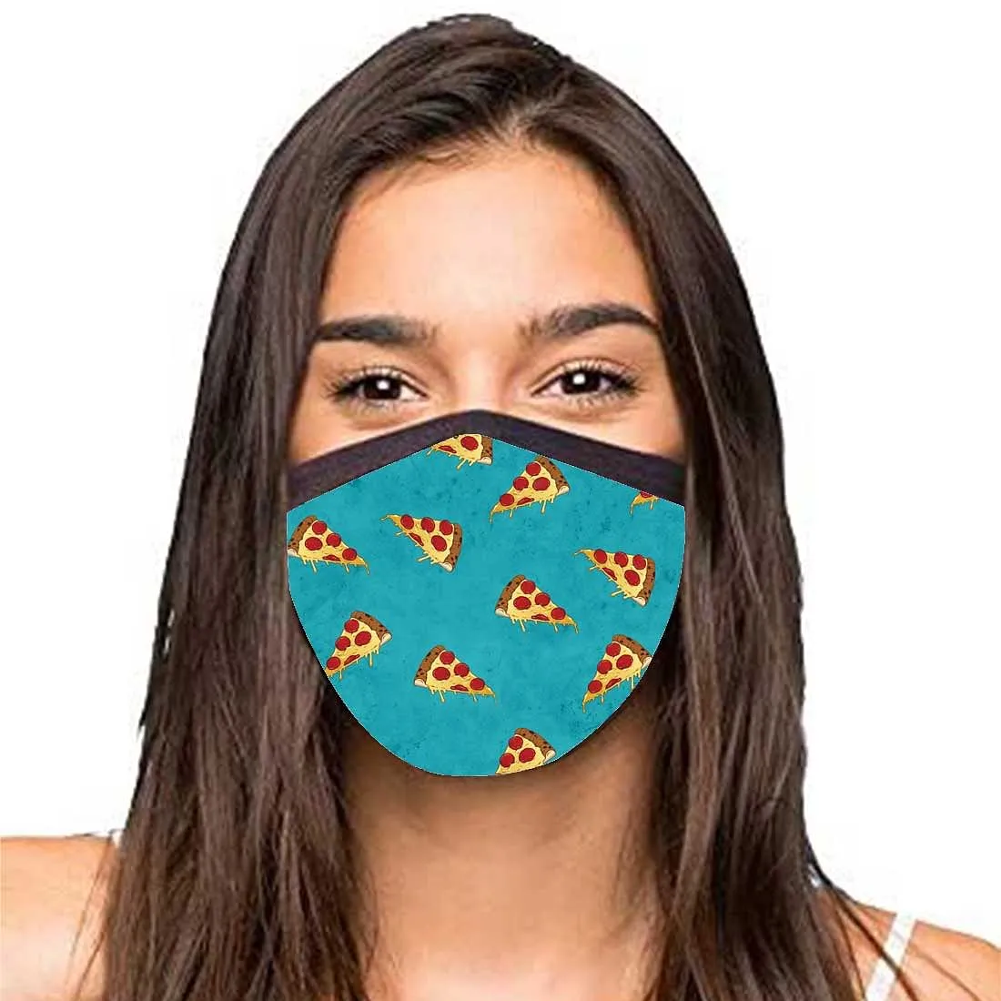 Face Masks Reusable Washable Set Of 2 -Pizza