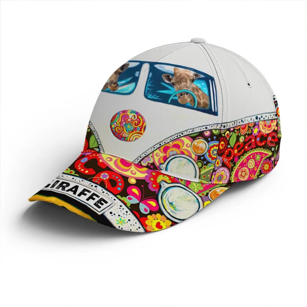 Giraffes On The Van Colorful Print Baseball Cap Coolspod