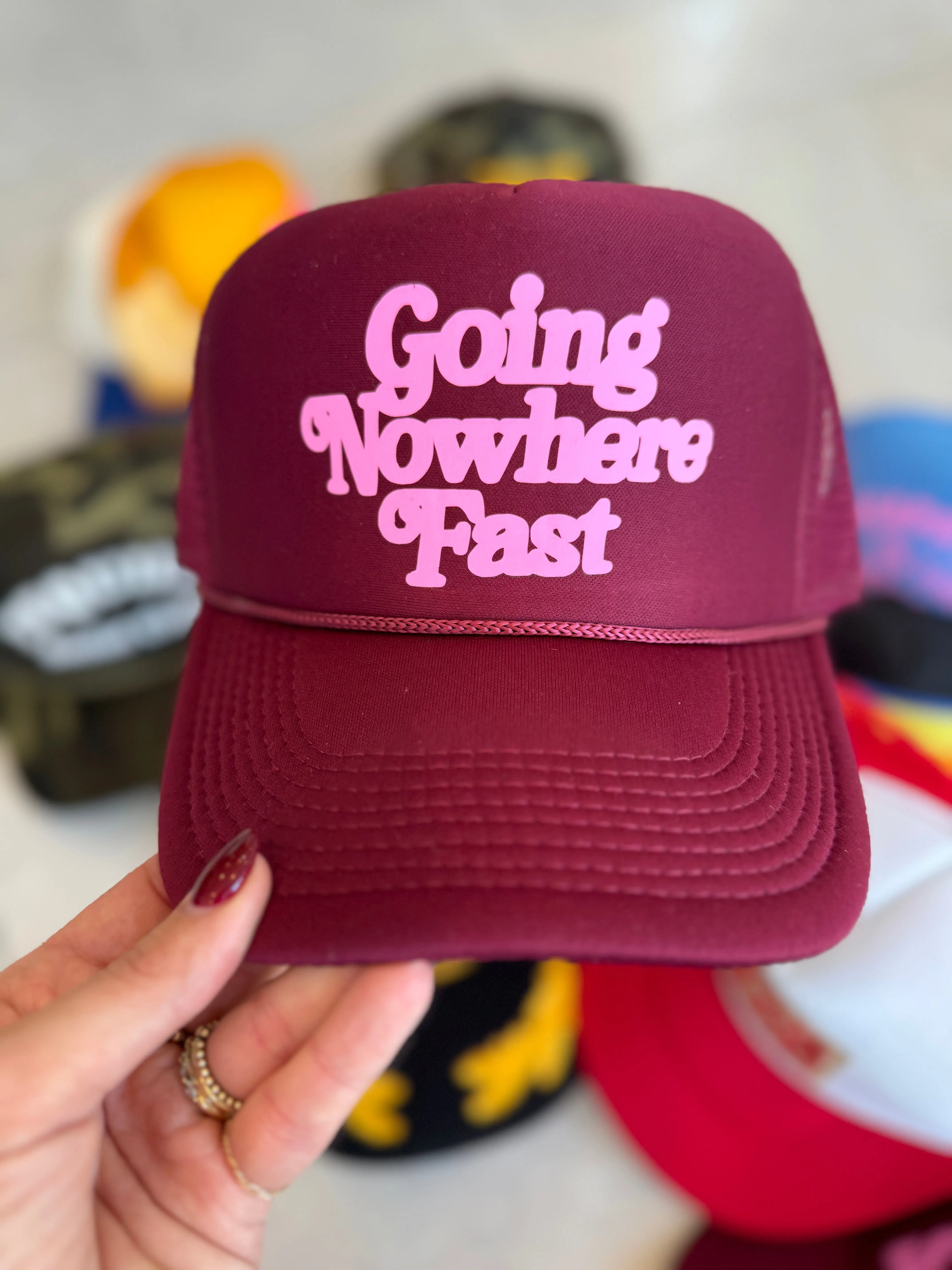 Going Nowhere Fast Trucker Hat