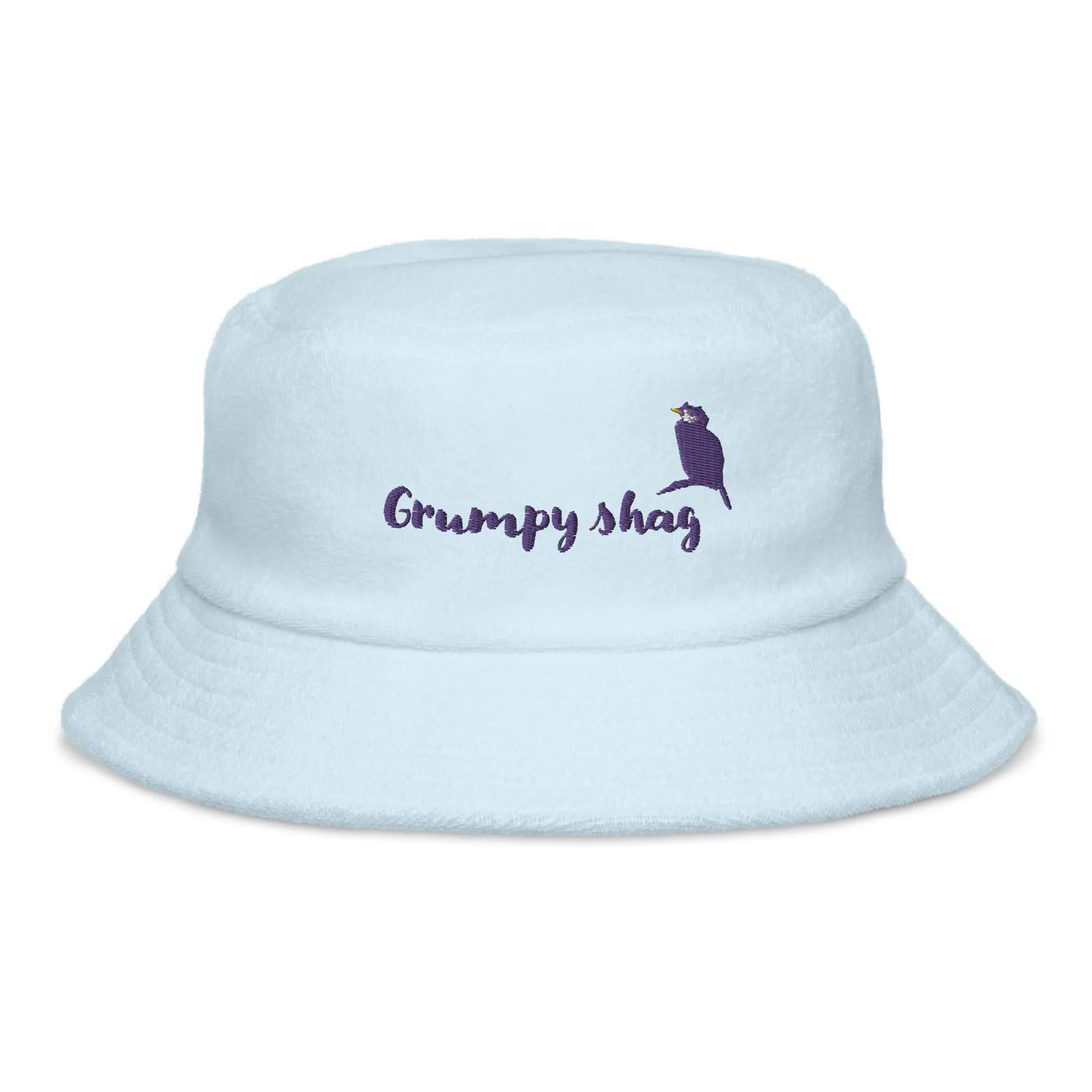 Grumpy shag Unstructured terry cloth bucket hat