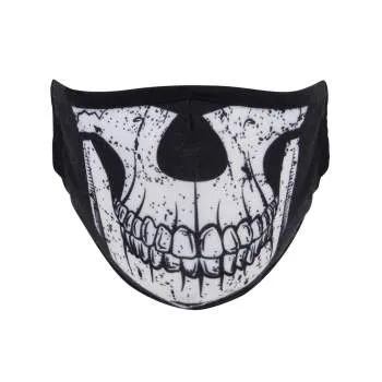 Half Skull Reusable 3-Layer Polyester Face Mask