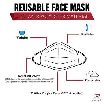 Half Skull Reusable 3-Layer Polyester Face Mask