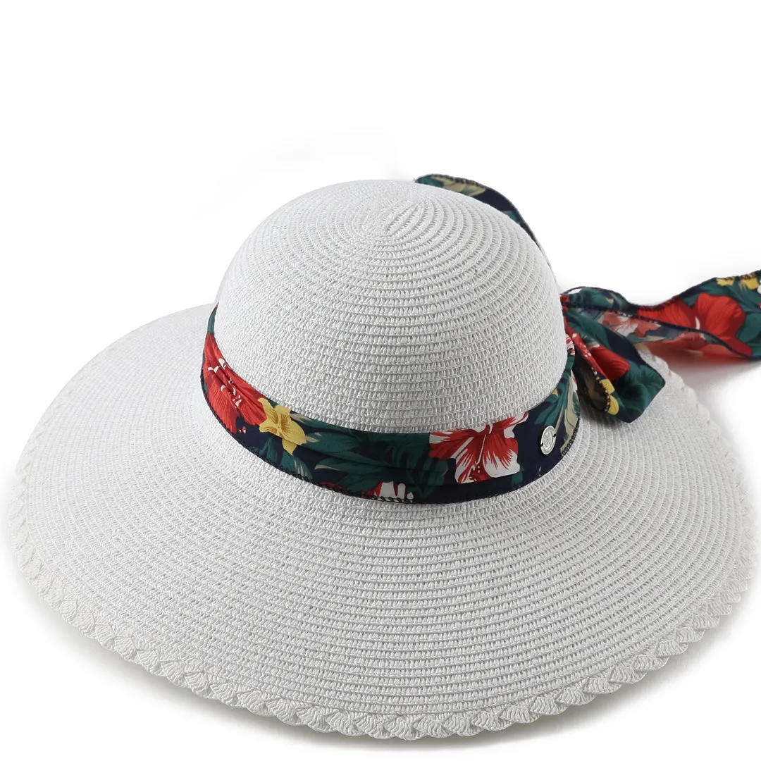 Hat Round Tulip White